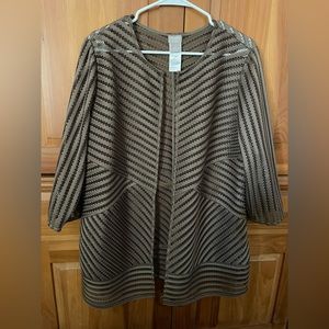 Chico’s by travelers basket weave lightweight cardigan